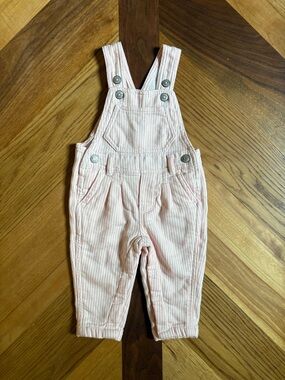 Pink Stripe Baby Knit Overalls - Baby B’Gosh 3-6 months